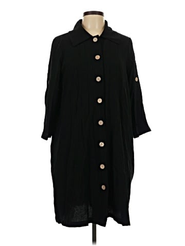Nina Leonard 3/4 Sleeve Button-Down Shirt (view 1)