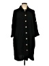 Nina Leonard Black 3/4 Sleeve Button-Down Shirt Size L - photo 1