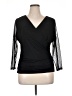 DKNY Black 3/4 Sleeve Top Size XL - photo 1
