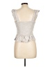 Japna 100% Cotton Silver Sleeveless Blouse Size L - photo 2