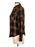 Thread & Supply 100% Rayon Plaid Brown Long Sleeve Button-Down Shirt Size L - photo 5