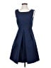 Tahari Chevron-herringbone Blue Cocktail Dress Size 4 - photo 1