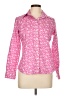 Lands' End Print Pink Long Sleeve Blouse Size 10 (petite) - photo 1