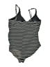 Catalina Stripes Black One Piece Swimsuit Size L - photo 2