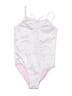 Justice Metallic Silver One Piece Swimsuit Size 12 - 14 - photo 1