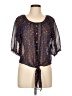Mine Blue 3/4 Sleeve Blouse Size L - photo 1