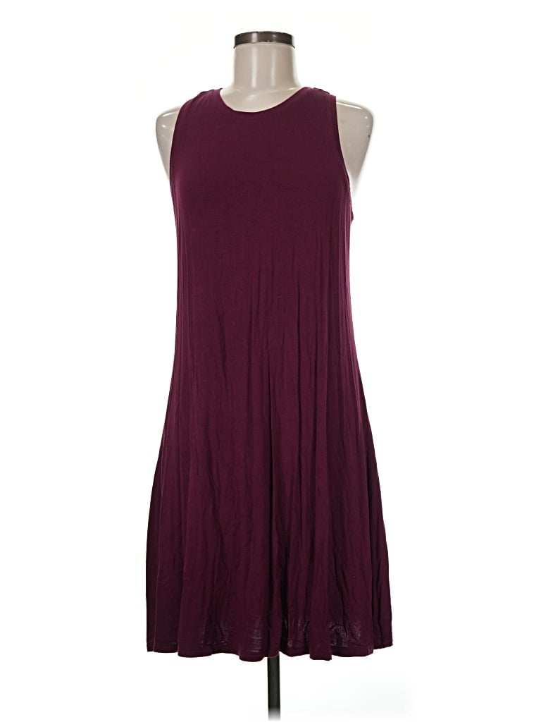 Pre-owned 24/7 Maurices Casual Dress In Burgundy