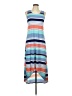 First Love Stripes Blue Casual Dress Size L - photo 1
