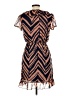 Needle & Thread 100% Polyurethane Chevron-herringbone Orange Casual Dress Size L - photo 2