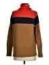J.Crew Color Block Brown Turtleneck Sweater Size S - photo 1