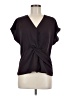 Express 100% Polyester Brown Short Sleeve Blouse Size M - photo 1