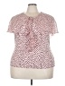 Simonton Says Polka Dots Pink Short Sleeve Blouse Size 2X - photo 1
