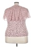 Simonton Says Polka Dots Pink Short Sleeve Blouse Size 2X - photo 2