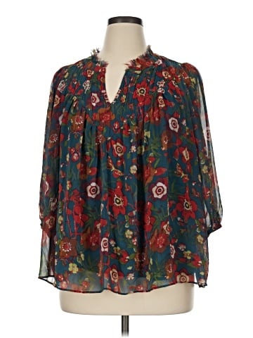 Rose + Olive 3/4 Sleeve Blouse (view 1)