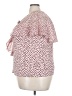 Simonton Says Polka Dots Pink Short Sleeve Blouse Size 2X - photo 5