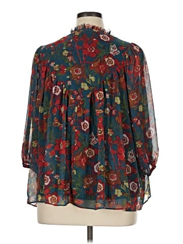 Rose + Olive 3/4 Sleeve Blouse (view 2)
