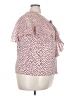 Simonton Says Polka Dots Pink Short Sleeve Blouse Size 2X - photo 4