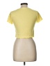 Lush Yellow Short Sleeve Top Size L - photo 2