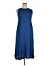 Caralase Solid Blue Casual Dress Size XL - photo 1
