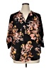 Torrid 100% Polyester Floral Black 3/4 Sleeve Blouse Size 1X Plus (1) - photo 1