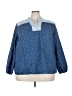 Lands' End 100% Cotton Blue 3/4 Sleeve Blouse Size 2X - photo 1