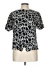 Kathy Che 100% Polyester Print Black Short Sleeve Blouse Size 10 - photo 1