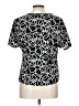 Kathy Che 100% Polyester Print Black Short Sleeve Blouse Size 10 - photo 2
