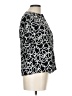 Kathy Che 100% Polyester Print Black Short Sleeve Blouse Size 10 - photo 4