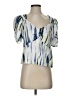 DKNY 100% Polyester Blue Short Sleeve Blouse Size S - photo 1