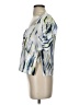 DKNY 100% Polyester Blue Short Sleeve Blouse Size S - photo 5