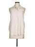 The North Face Ivory Sleeveless Button-Down Shirt Size 6 - photo 1
