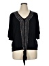 Democracy Black 3/4 Sleeve Blouse Size XL - photo 1