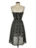 Xhilaration 100% Polyester Polka Dots Black Cocktail Dress Size XS - photo 2