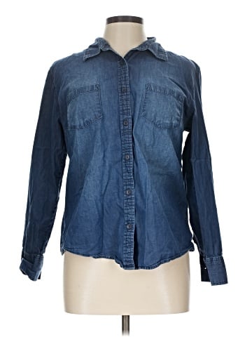 Faded Glory Long Sleeve Button-Down Shirt (view 1)