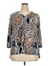 SJS Paisley Blue 3/4 Sleeve Blouse Size 2X - photo 1