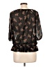 Guess 100% Polyester Black 3/4 Sleeve Blouse Size L - photo 2