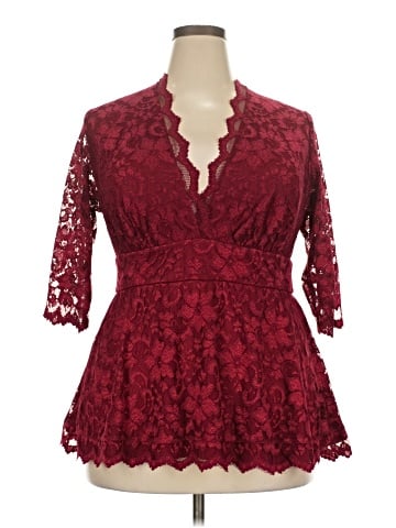 Kiyonna 3/4 Sleeve Blouse (view 1)