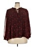 Chelsea & Theodore 100% Polyester Red 3/4 Sleeve Blouse Size 2X - photo 1