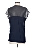 Vince. 100% Silk Blue Short Sleeve Silk Top Size XS - photo 2