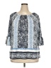 Fred David Blue 3/4 Sleeve Blouse Size 2X - photo 1