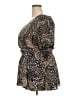 Torrid 100% Polyester Black Short Sleeve Blouse Size 2X Plus (2) - photo 5