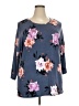 Torrid Floral Blue Pullover Sweater Size 2X Plus (2) - photo 1