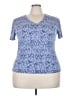 Nine West Blue Short Sleeve Top Size XXL - photo 1