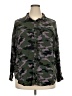 Torrid 100% Rayon Camo Green Long Sleeve Button-Down Shirt Size 2X Plus (2) - photo 1