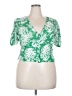 ABound Green Short Sleeve Blouse Size XXL - photo 1
