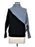 T Tahari Color Block Blue Turtleneck Sweater Size M - photo 1