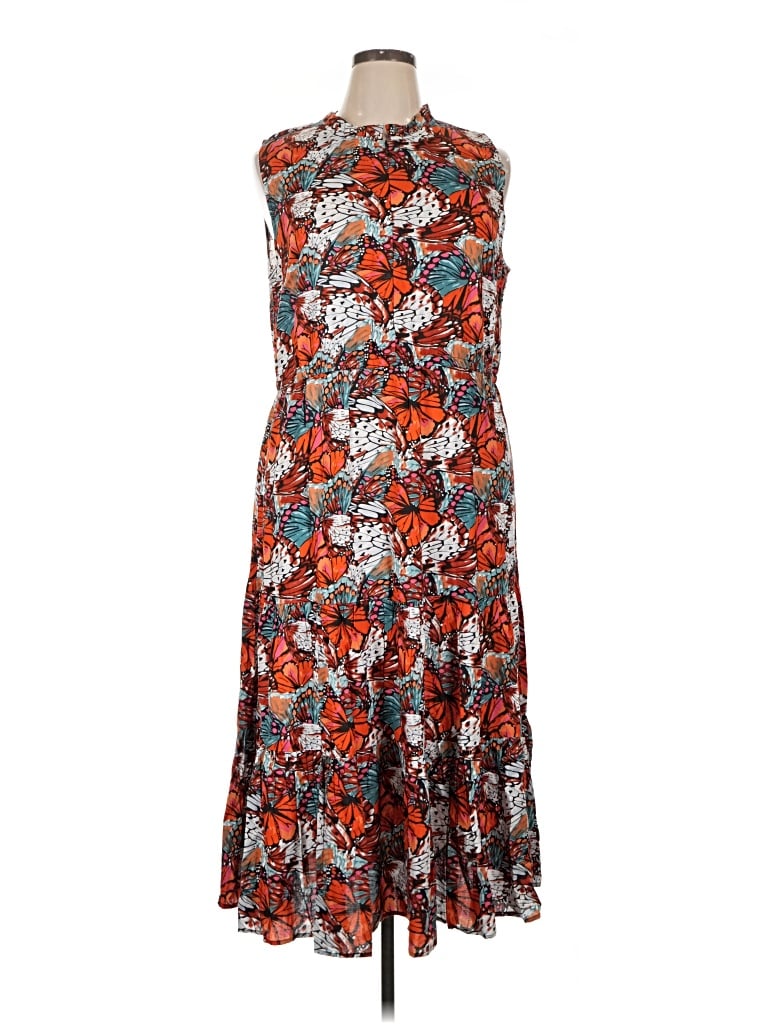 Pre-owned Saint + Sofia Cocktail Dress In Orange