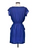 Gap 100% Polyester Solid Blue Casual Dress Size S - photo 2