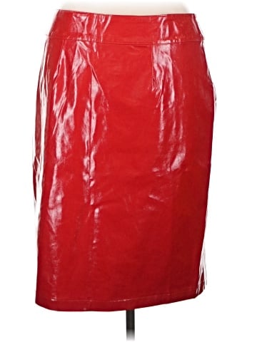 Ashley Stewart Faux Leather Skirt (view 2)