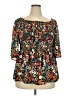 Chenault 100% Polyester Black 3/4 Sleeve Blouse Size 2X - photo 1